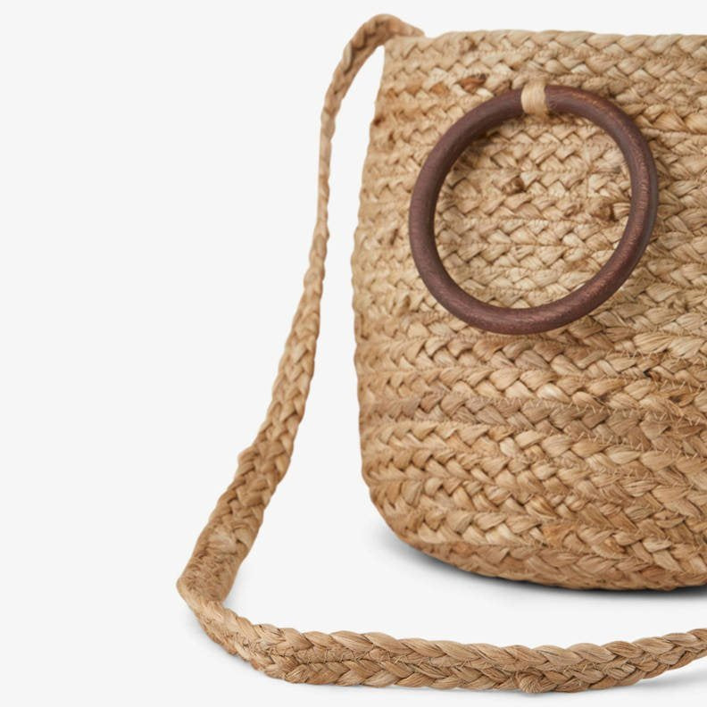 PIECES Jute Schoudertas Beige Bagsplaza